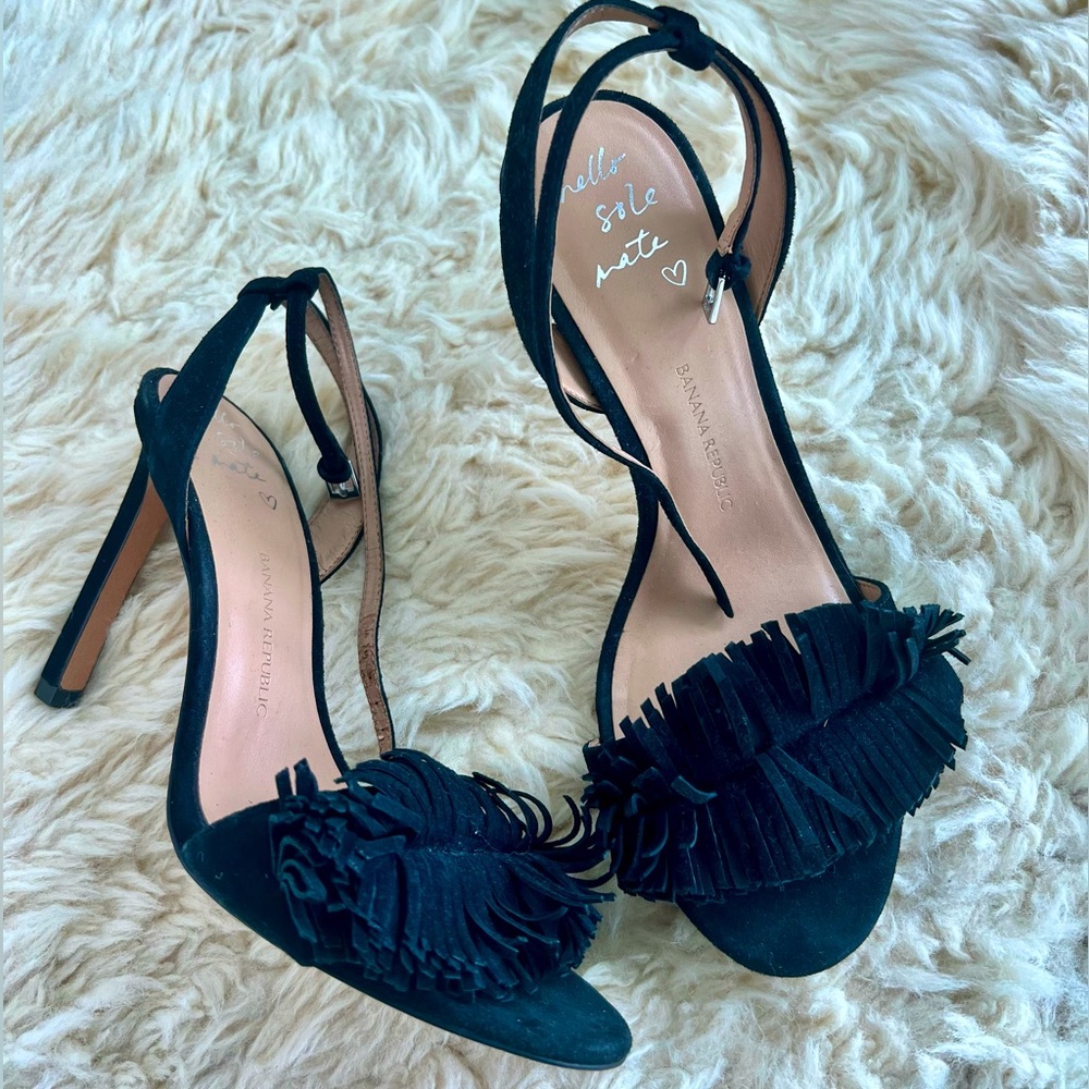 Suede High-Heeled Sandal